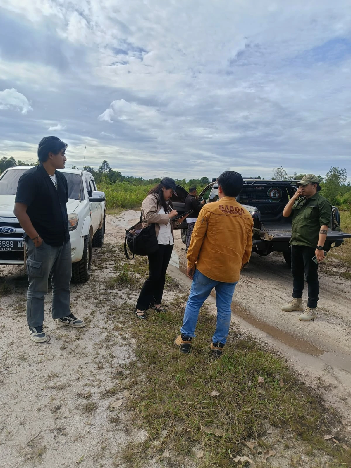 Inspeksi tambang pasir