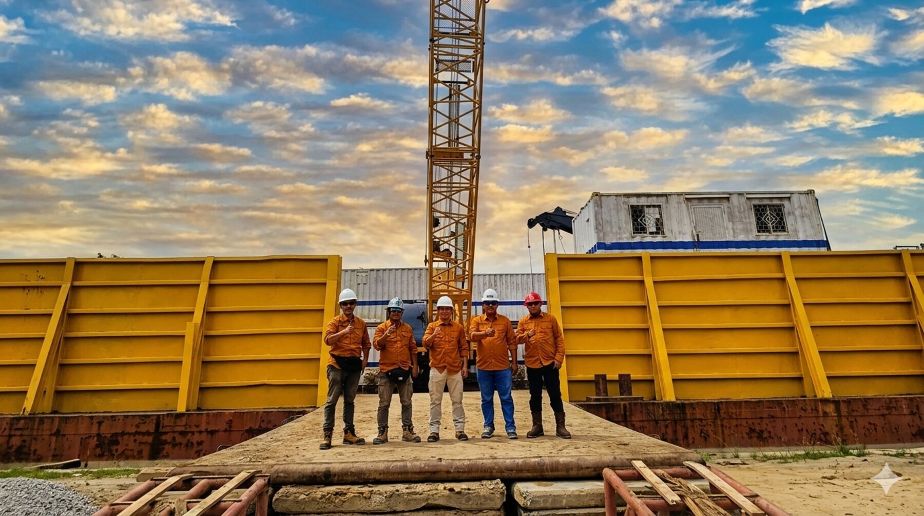 Tim lapangan PT Sabda Mega Mitra Energi
